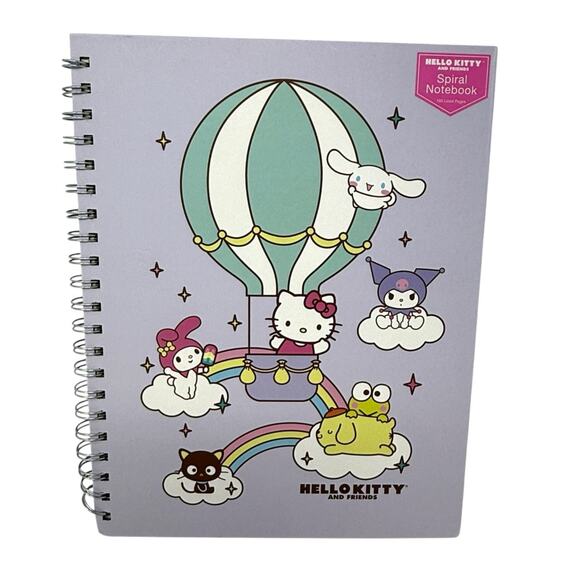 Hello Kitty & Friends Spiral Notebook 160 Lined Pages Chococat Kerropi My Melody - Picture 1 of 14